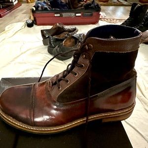 Nordstrom Ben Sherman Boots, Beautiful Hand Crafted, leather bottom/suede upper,